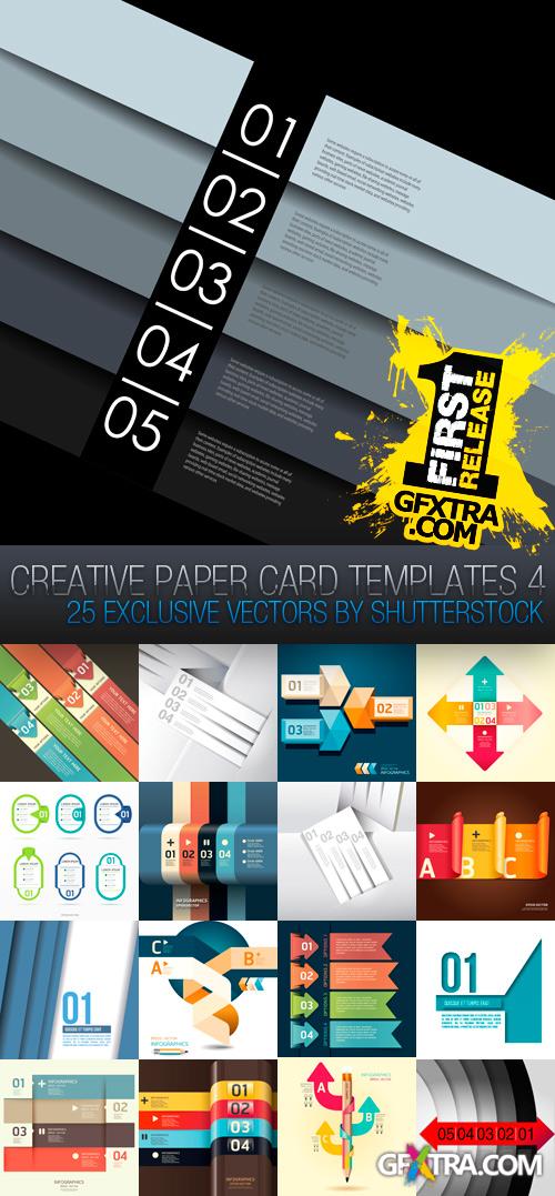 Creative Paper Card Templates #4, 25xEPS