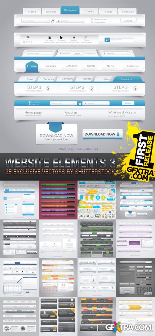 Amazing SS - Website Elements 3, 25xEPS