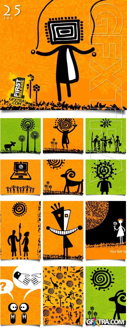 Tribal Grunge Art - Shutterstock 25xEPS Tribal Grunge Art - Shutterstock 25xEPS