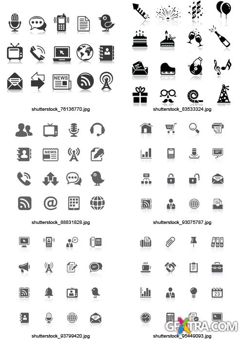 Amazing SS - Black &amp; White Icons, 25xEPS