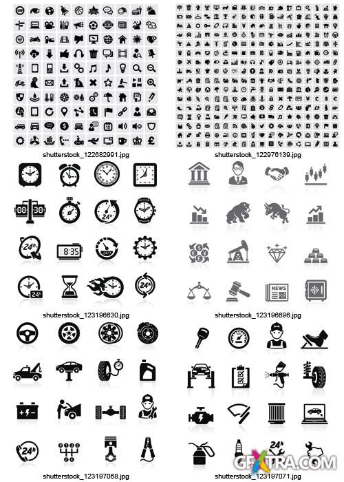 Amazing SS - Black &amp; White Icons, 25xEPS