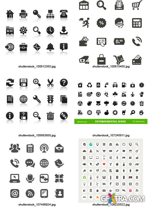 Amazing SS - Black &amp; White Icons, 25xEPS