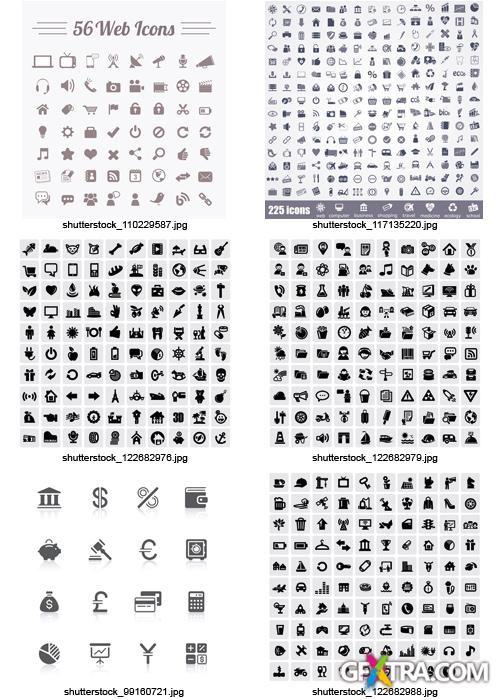 Amazing SS - Black &amp; White Icons, 25xEPS