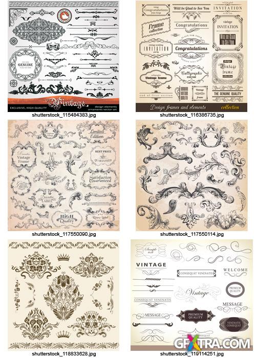 Amazing SS - Floral Ornaments &amp; Vintage Labels 8, 25xEPS