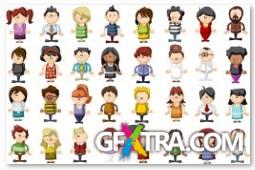 Cartoon People Collection - 25 EPS Vector Stock