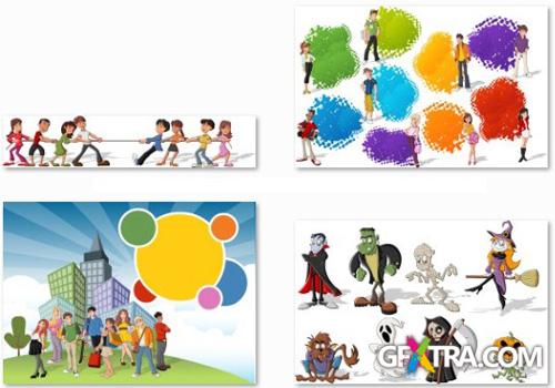 Cartoon People Collection - 25 EPS Vector Stock