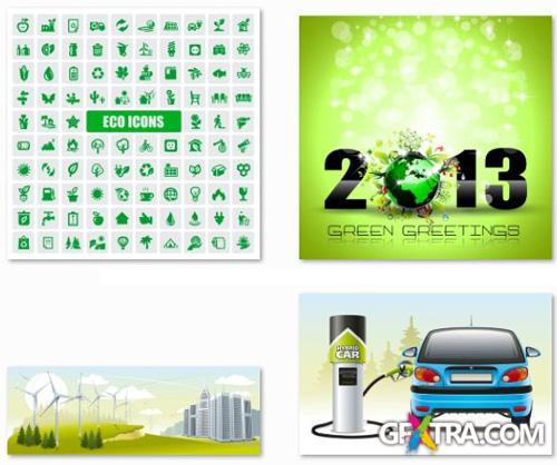 Eco, Bio &amp; Nature Collection - 25 EPS Vector Stock