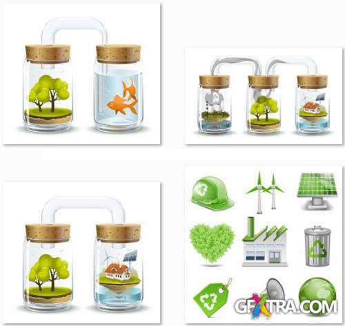 Eco, Bio &amp; Nature Collection - 25 EPS Vector Stock