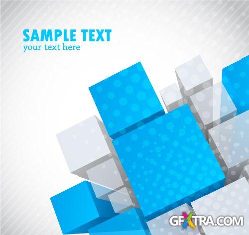 Squares & Cubes Vector Backgrounds 25xEPS