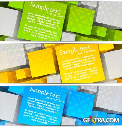 Squares & Cubes Vector Backgrounds 25xEPS