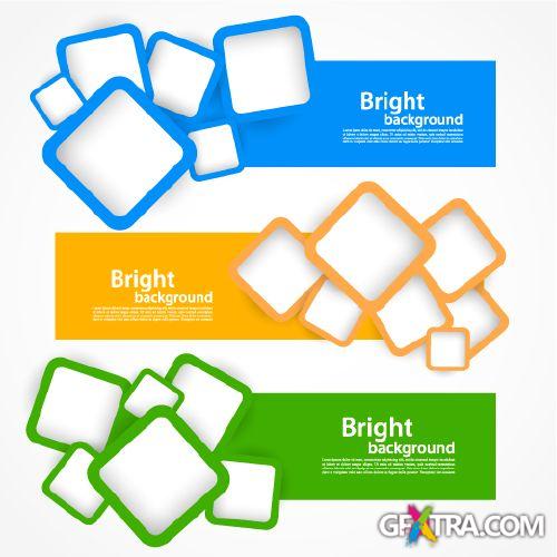 Squares & Cubes Vector Backgrounds 25xEPS