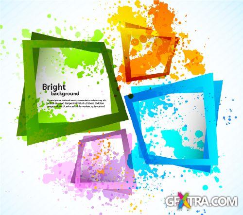 Squares & Cubes Vector Backgrounds 25xEPS