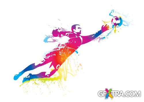Amazing Color Splashed Sport & Dance Vectors 25xEPS