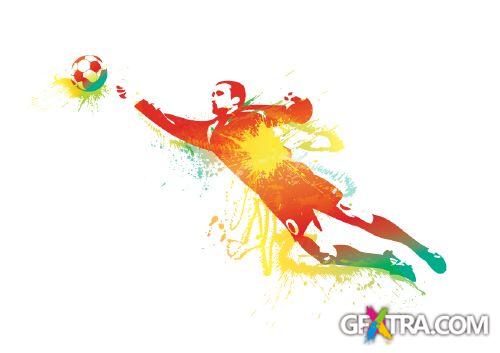 Amazing Color Splashed Sport & Dance Vectors 25xEPS