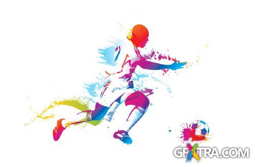 Amazing Color Splashed Sport & Dance Vectors 25xEPS