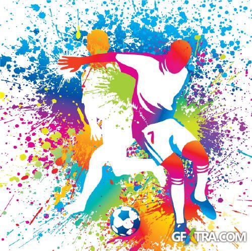 Amazing Color Splashed Sport & Dance Vectors 25xEPS