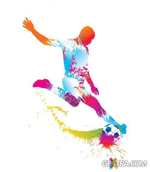 Amazing Color Splashed Sport & Dance Vectors 25xEPS