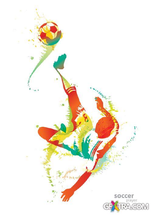 Amazing Color Splashed Sport & Dance Vectors 25xEPS
