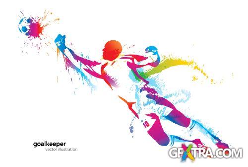Amazing Color Splashed Sport & Dance Vectors 25xEPS