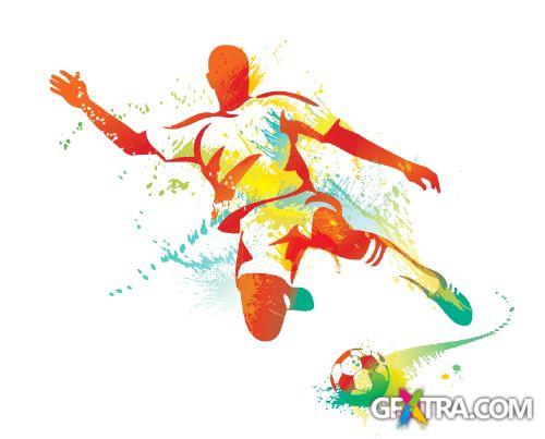 Amazing Color Splashed Sport & Dance Vectors 25xEPS
