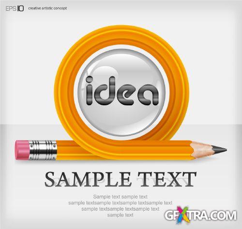 Pencil Conceptual Illustrations 25xEPS