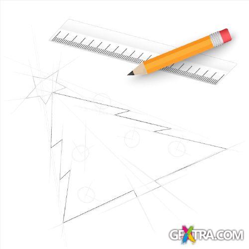 Pencil Conceptual Illustrations 25xEPS