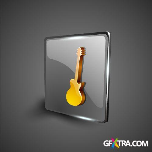 3d Multimedia Icons 25xEPS 3d Multimedia Icons 25xEPS