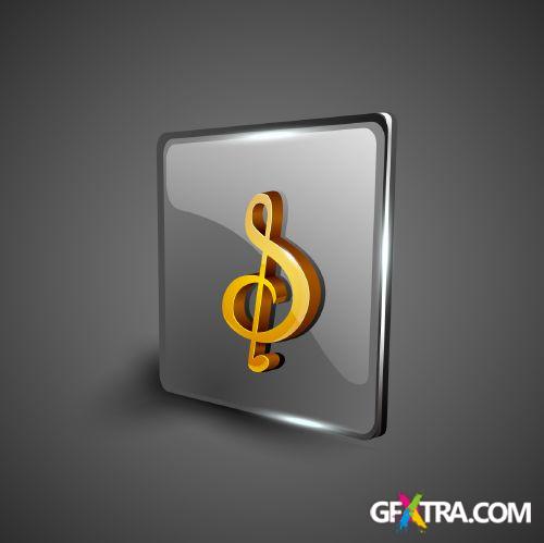 3d Multimedia Icons 25xEPS 3d Multimedia Icons 25xEPS