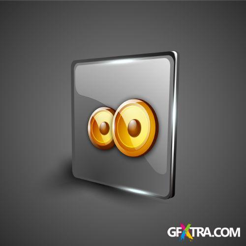 3d Multimedia Icons 25xEPS 3d Multimedia Icons 25xEPS