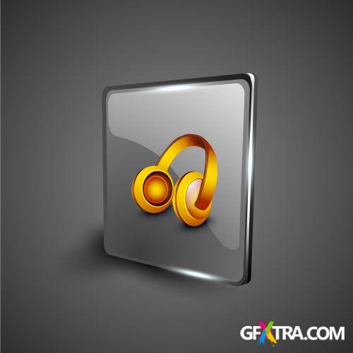 3d Multimedia Icons 25xEPS 3d Multimedia Icons 25xEPS