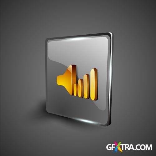 3d Multimedia Icons 25xEPS 3d Multimedia Icons 25xEPS