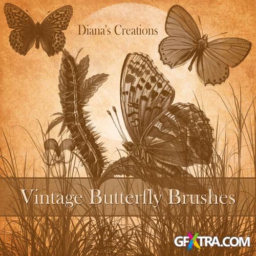 Vintage Butterfly Photoshop Brushes