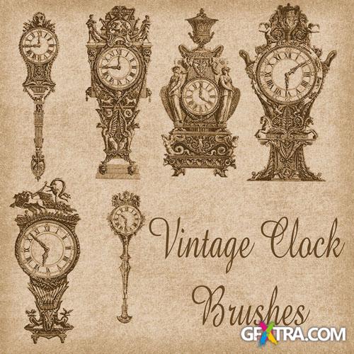 Vintage Clock Photoshop Brushes