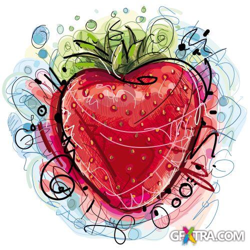Vegetable and Fruit Full-Colored Illustrations 33xEPS Vegetable and Fruit Full-Colored Illustrations 33xEPS