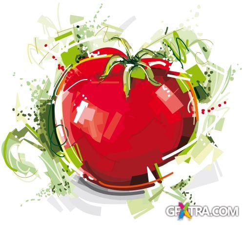 Vegetable and Fruit Full-Colored Illustrations 33xEPS Vegetable and Fruit Full-Colored Illustrations 33xEPS