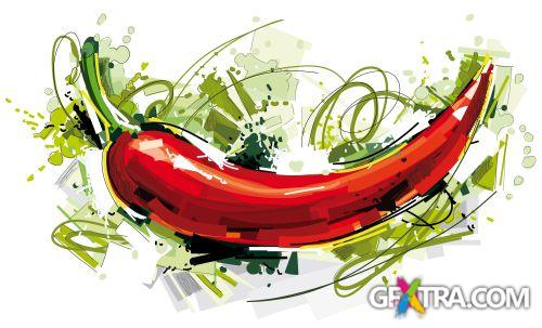 Vegetable and Fruit Full-Colored Illustrations 33xEPS Vegetable and Fruit Full-Colored Illustrations 33xEPS