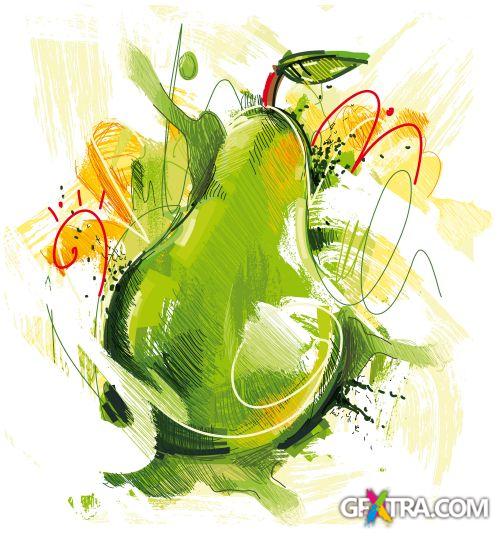 Vegetable and Fruit Full-Colored Illustrations 33xEPS Vegetable and Fruit Full-Colored Illustrations 33xEPS
