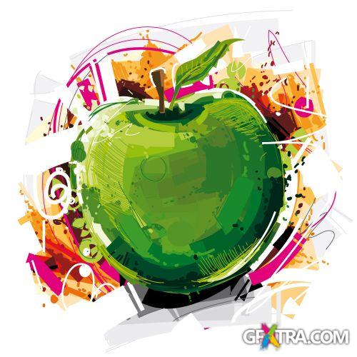 Vegetable and Fruit Full-Colored Illustrations 33xEPS Vegetable and Fruit Full-Colored Illustrations 33xEPS