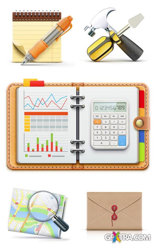 3D Icons and Elements Vector Set #1