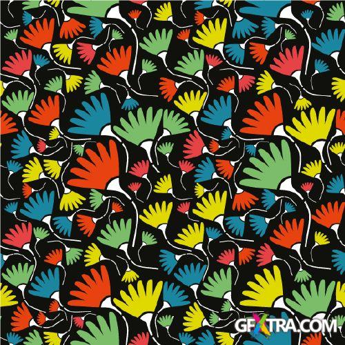 Pop Art Seamless Vector Textures 25xEPS