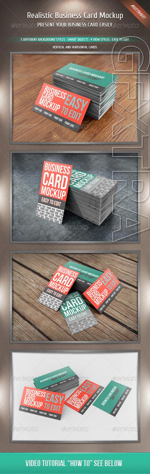GraphicRiver - Realistic Business Card Mockup