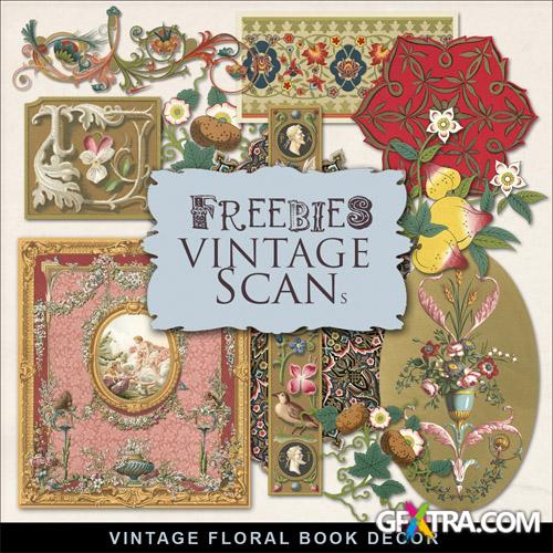 Scrap-kit - Vintage Floral Book Decor