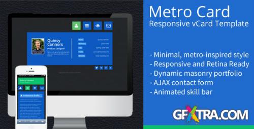 ThemeForest - Metro Card - Minimal, Responsive vCard Template