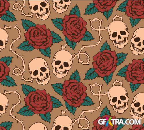 Skull Pattern Collection I, 43xEPS