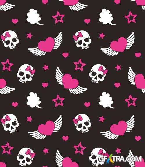 Skull Pattern Collection I, 43xEPS
