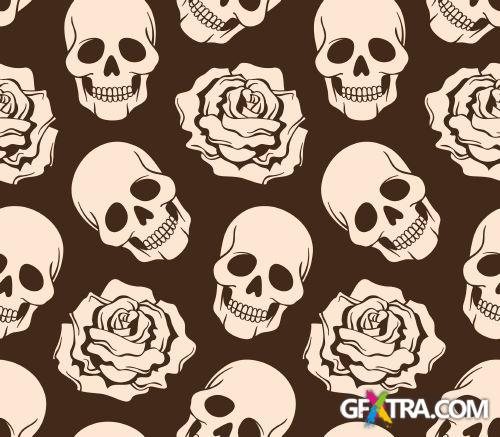 Skull Pattern Collection I, 43xEPS