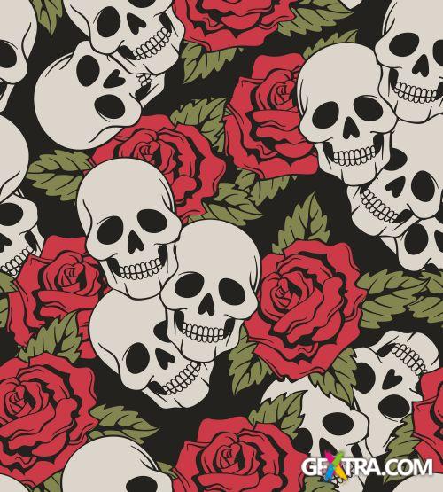 Skull Pattern Collection I, 43xEPS