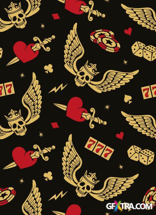 Skull Pattern Collection I, 43xEPS