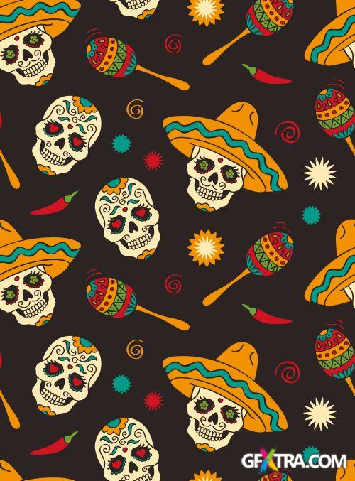 Skull Pattern Collection I, 43xEPS