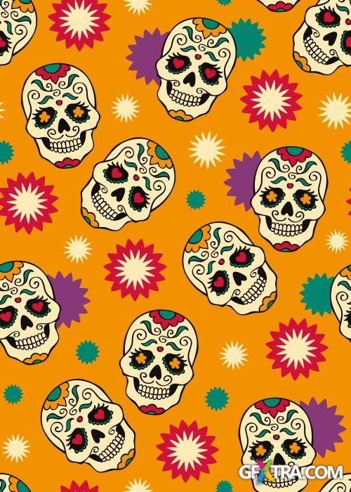 Skull Pattern Collection I, 43xEPS
